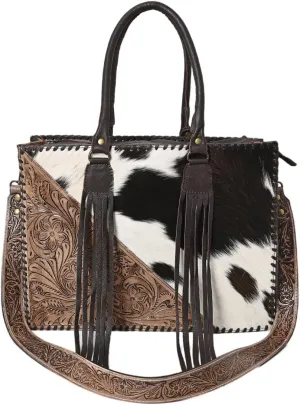 Women Natural Cowhide Leather Hand Bag With Adjustable Detachable Strap | Leather Handbag | Purse | Side Sling Bag