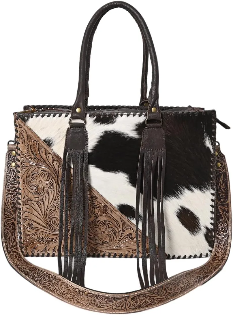 Women Natural Cowhide Leather Hand Bag With Adjustable Detachable Strap | Leather Handbag | Purse | Side Sling Bag