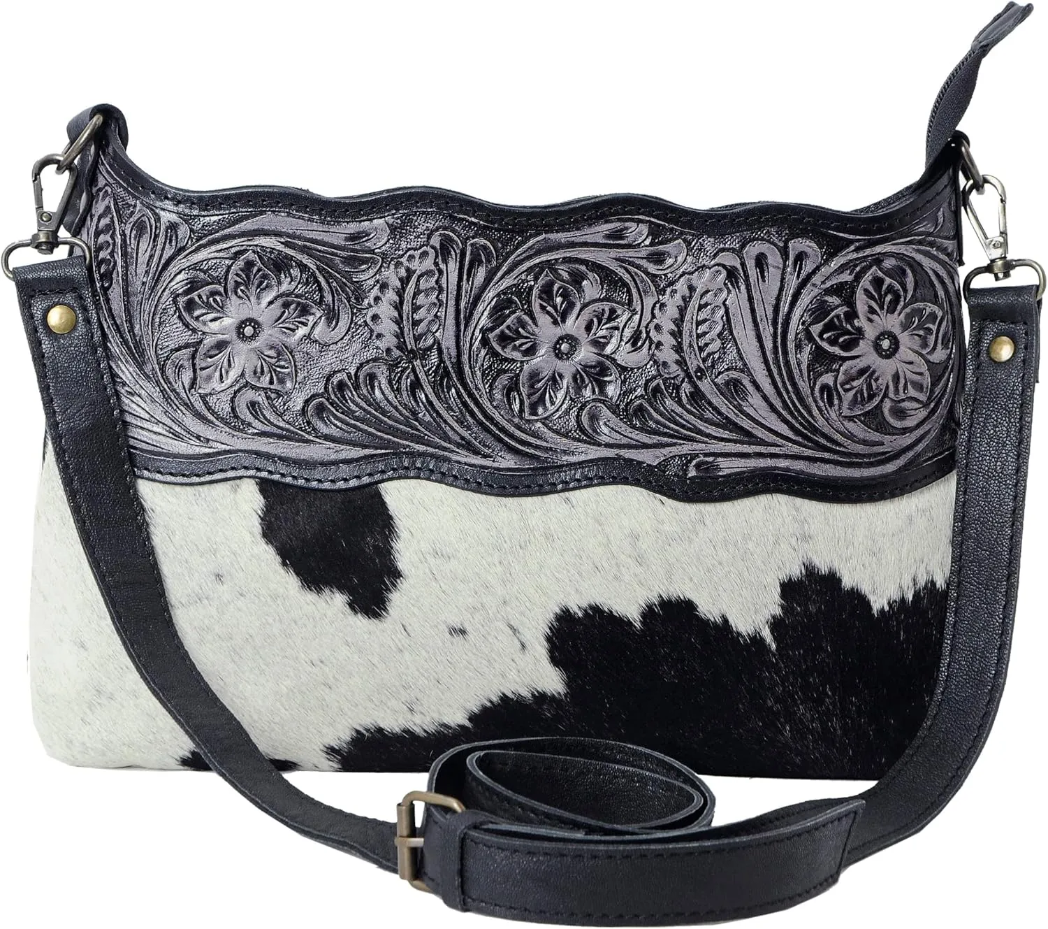 Women Natural Cowhide Leather Hand Bag With Adjustable Detachable Strap Leather Massenger Handbag Purse Sling Bag