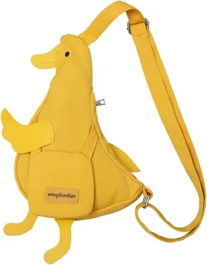 Women Nylon Shoulder Handbag Duck Purse Novelty Animal Shaped Crossbody Bag Chicken Chest bag