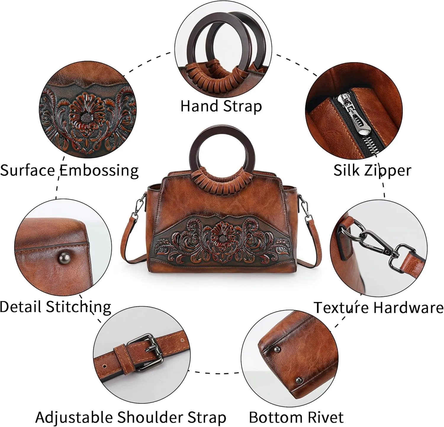 Women Satchel Handbags Crossbody Bag Top Handle Purse ans Hanbags Leather Shoulder Bag Hobo Medium Size Tote