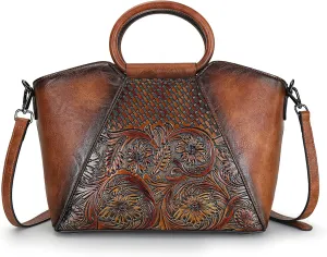 Women Satchel Handbags Crossbody Bag Top Handle Purse Medium Tote Bag Leather Shoulder Bag