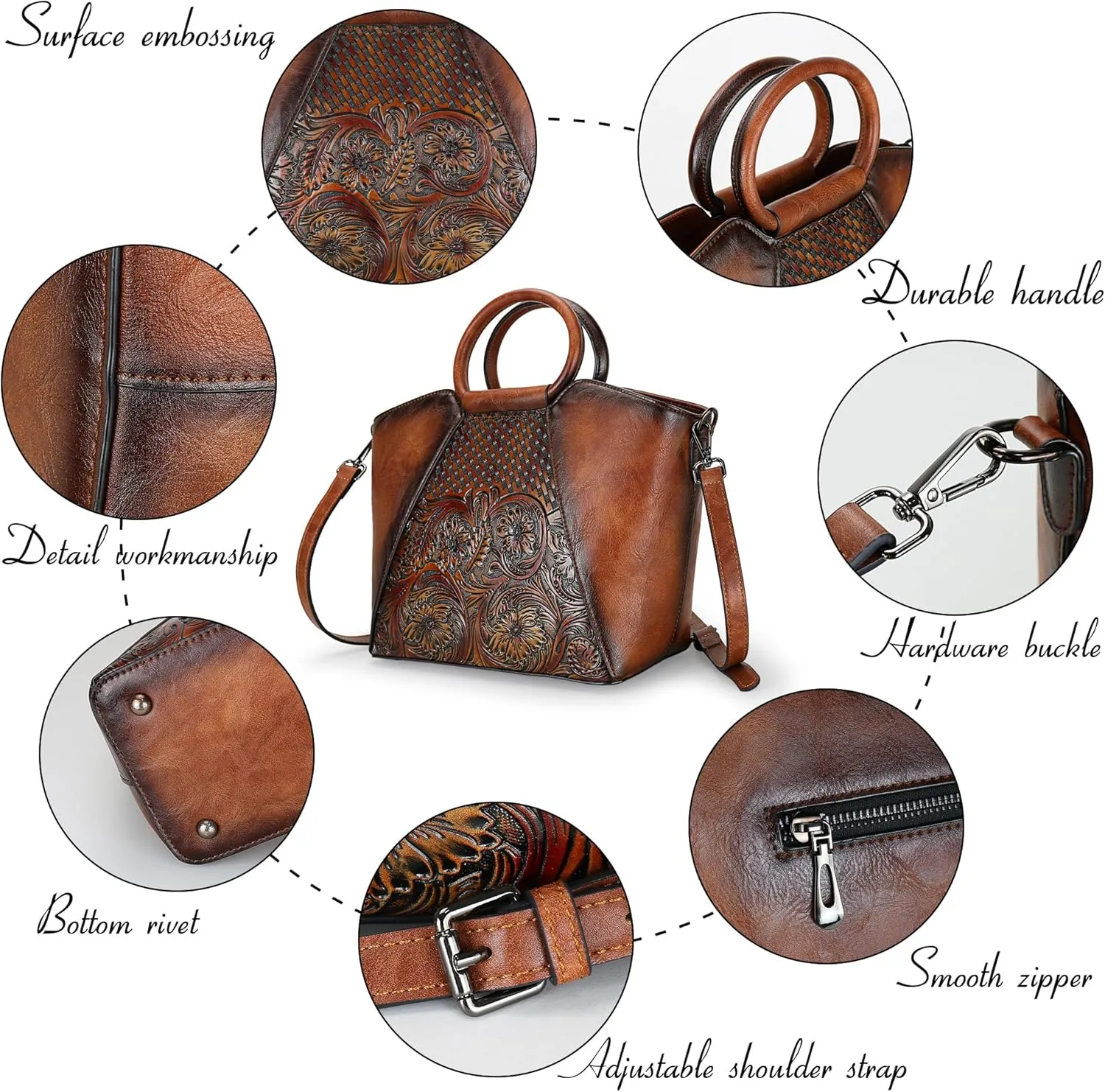 Women Satchel Handbags Crossbody Bag Top Handle Purse Medium Tote Bag Leather Shoulder Bag