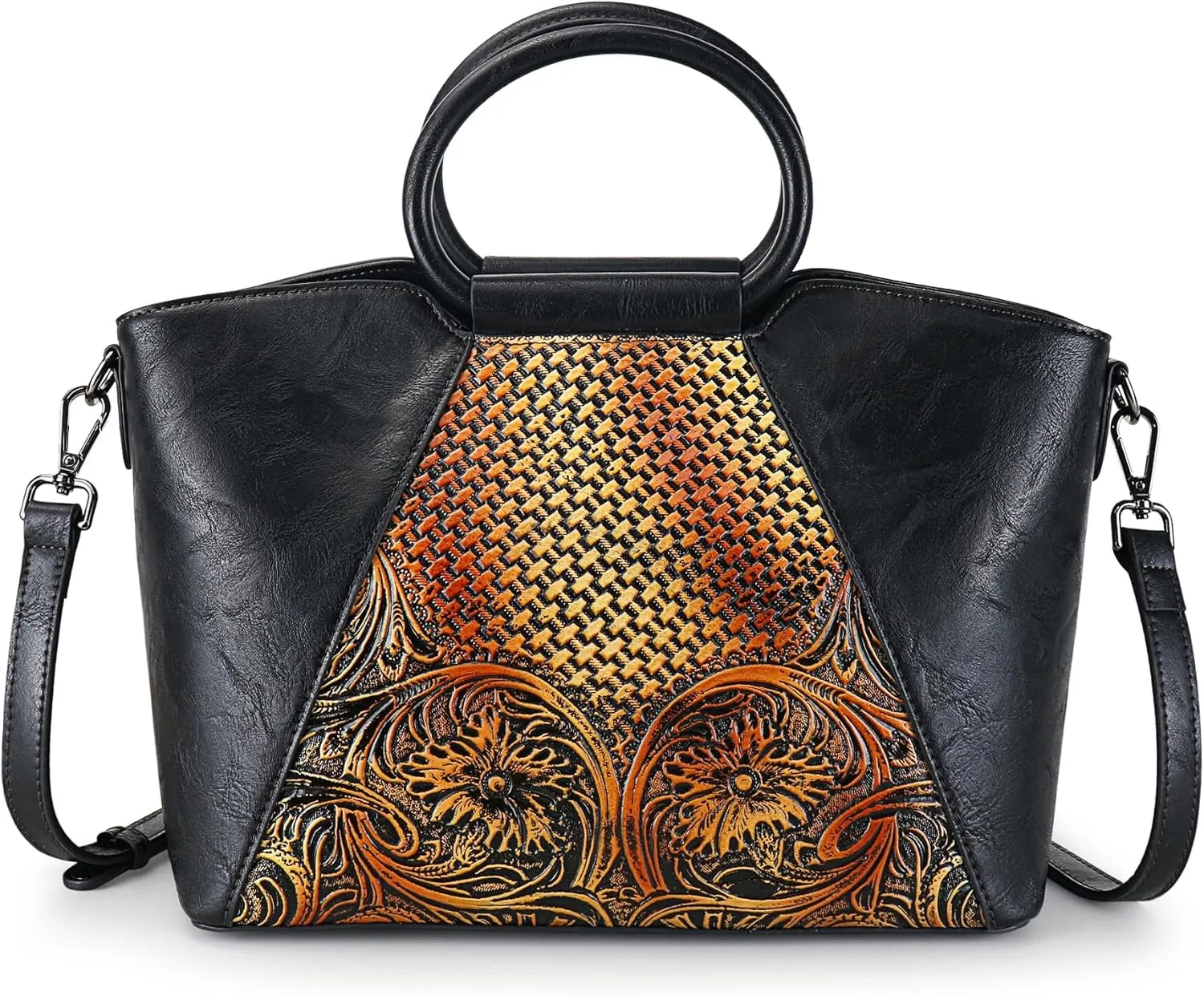 Women Satchel Handbags Crossbody Bag Top Handle Purse Medium Tote Bag Leather Shoulder Bag