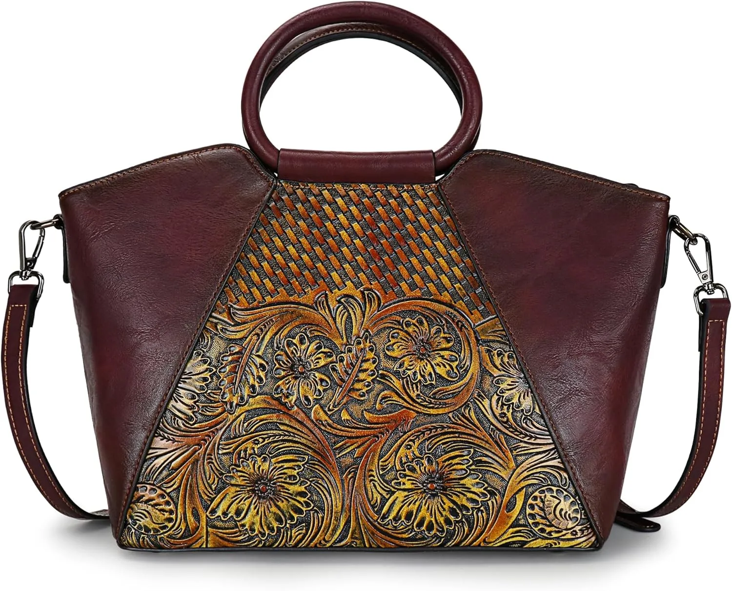 Women Satchel Handbags Crossbody Bag Top Handle Purse Medium Tote Bag Leather Shoulder Bag