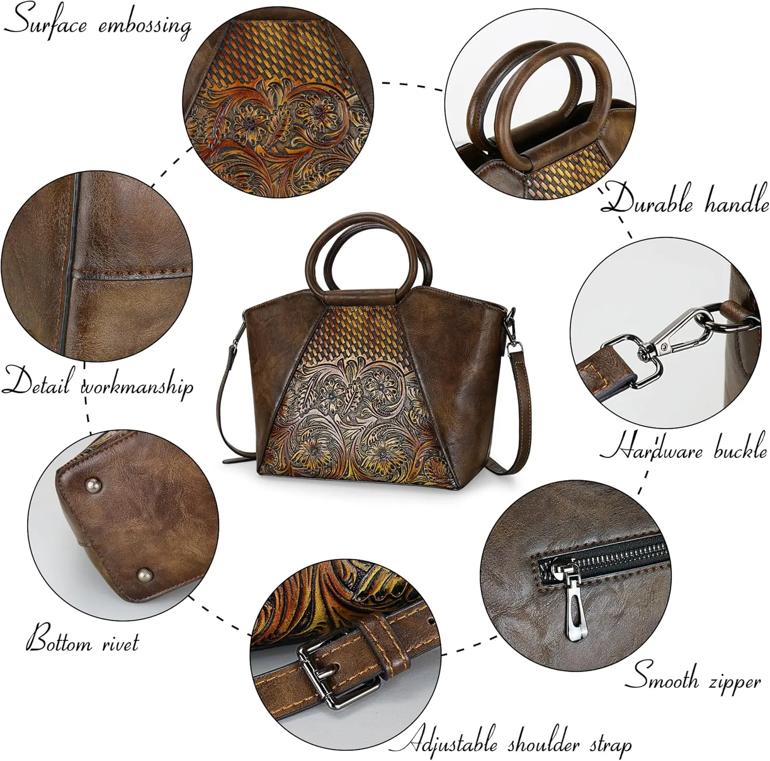 Women Satchel Handbags Crossbody Bag Top Handle Purse Medium Tote Bag Leather Shoulder Bag