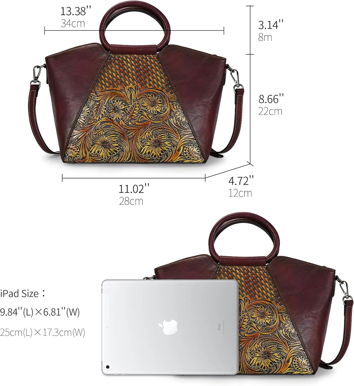 Women Satchel Handbags Crossbody Bag Top Handle Purse Medium Tote Bag Leather Shoulder Bag