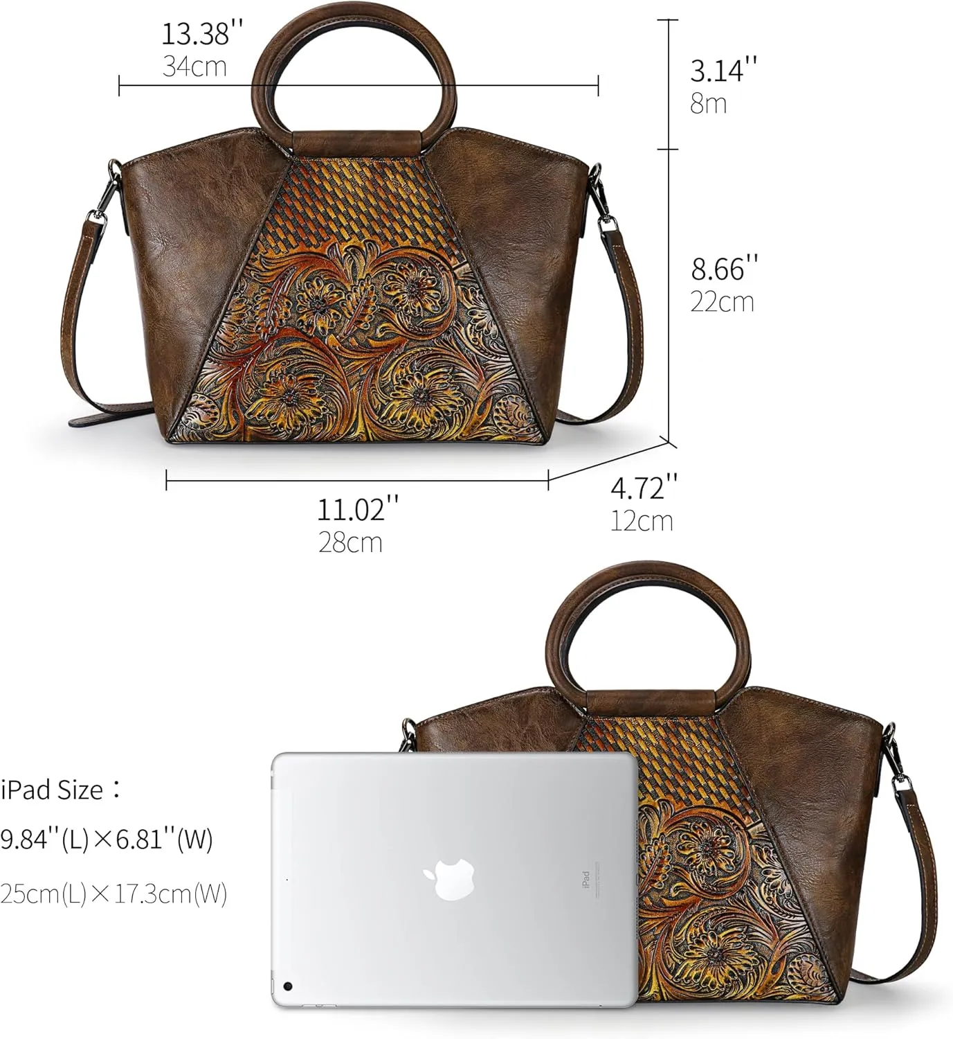 Women Satchel Handbags Crossbody Bag Top Handle Purse Medium Tote Bag Leather Shoulder Bag
