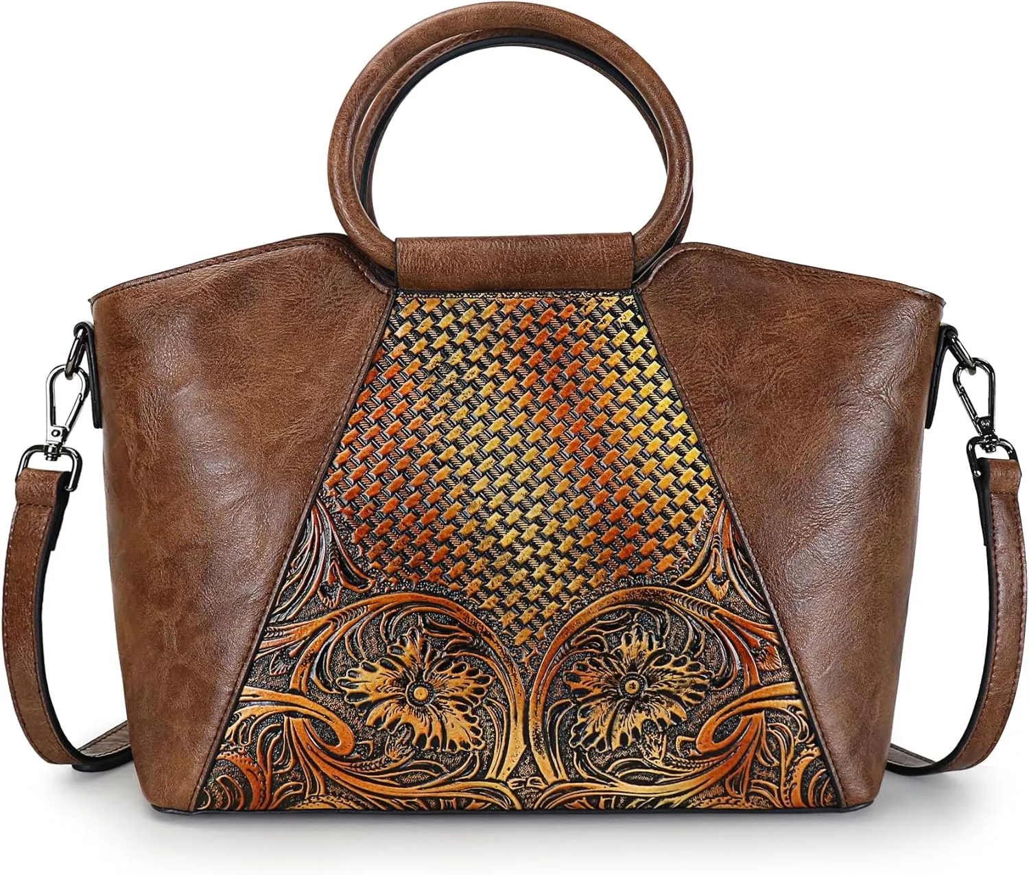 Women Satchel Handbags Crossbody Bag Top Handle Purse Medium Tote Bag Leather Shoulder Bag