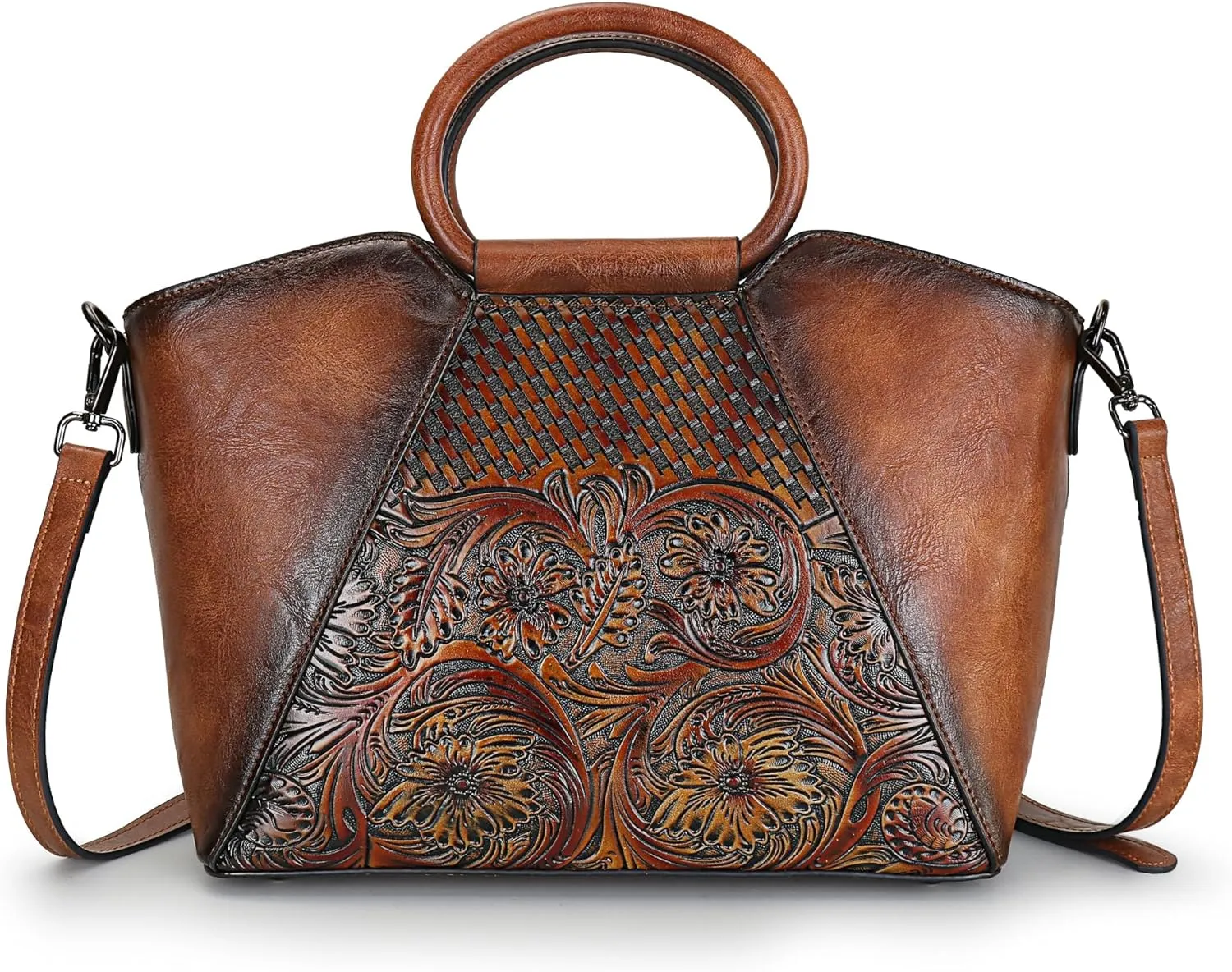 Women Satchel Handbags Crossbody Bag Top Handle Purse Medium Tote Bag Leather Shoulder Bag