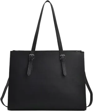 Womens Casual Crossbody Tote Purses Vegan Leather Handbags Work Shoulder Bags Top Handle Satchel with Detachable Strap