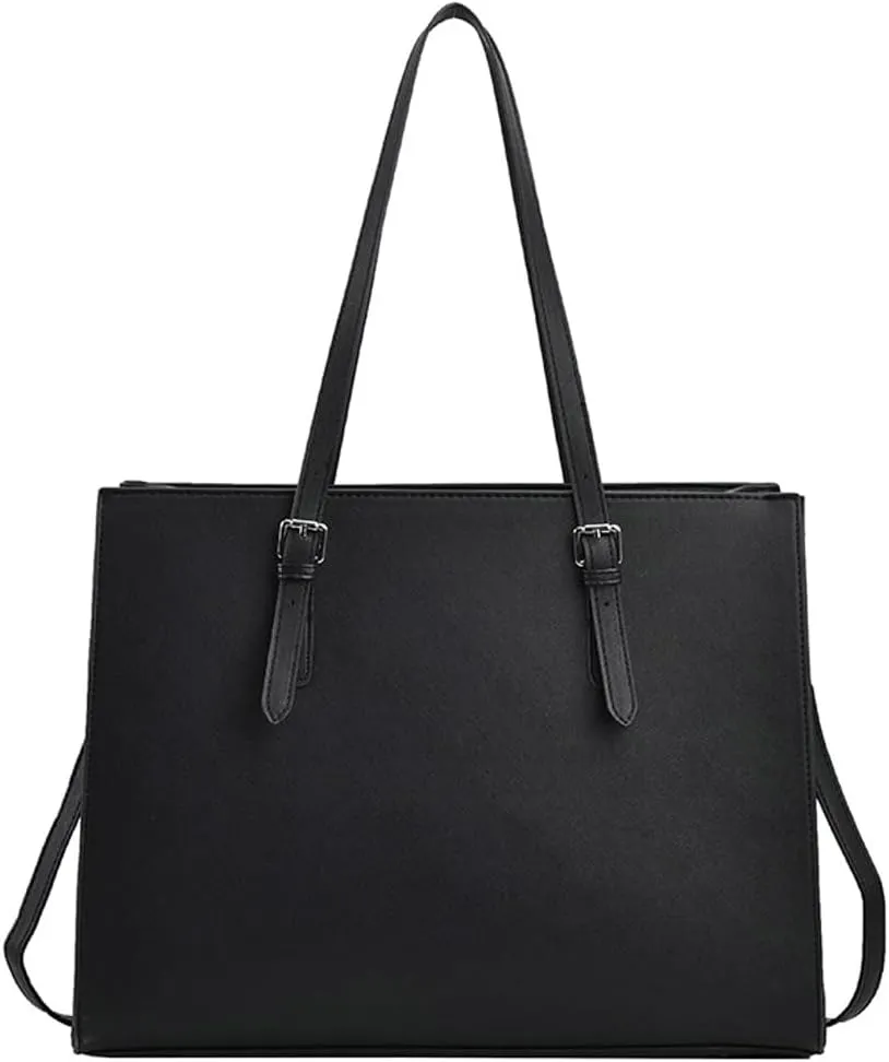 Womens Casual Crossbody Tote Purses Vegan Leather Handbags Work Shoulder Bags Top Handle Satchel with Detachable Strap