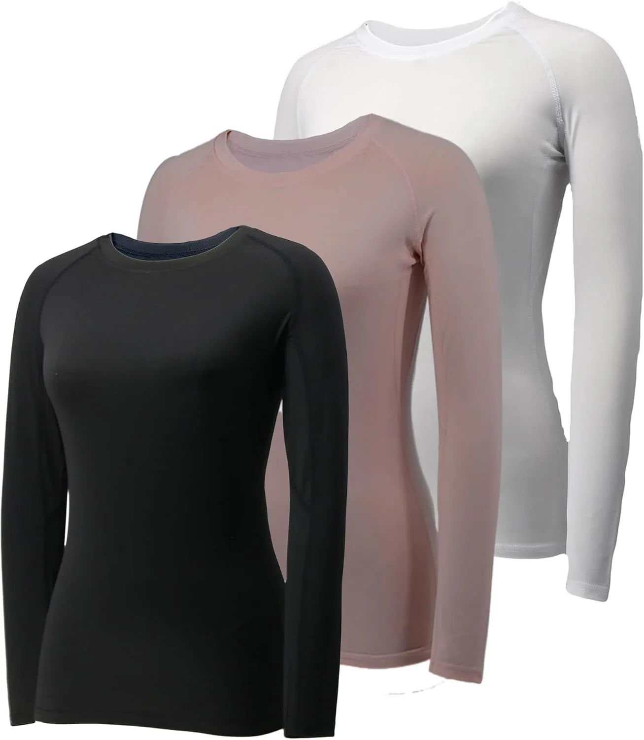Womens Compression Shirts Long Sleeve Quick Dry Workout Running Yoga Shirts for Women Athletic Tops