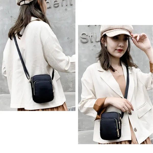Women's Fashion Crossbody Bags Nylon Mobile Phone Bag Change Shoulder Bag