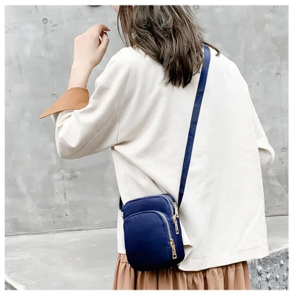 Women's Fashion Crossbody Bags Nylon Mobile Phone Bag Change Shoulder Bag