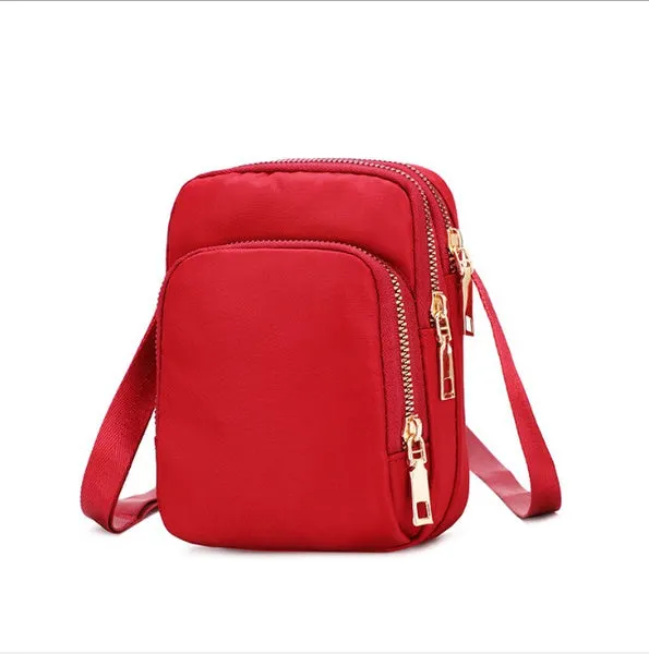 Women's Fashion Crossbody Bags Nylon Mobile Phone Bag Change Shoulder Bag