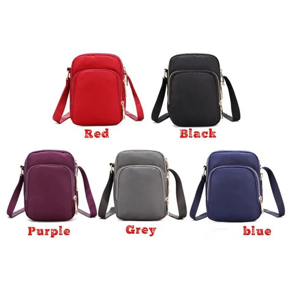 Women's Fashion Crossbody Bags Nylon Mobile Phone Bag Change Shoulder Bag