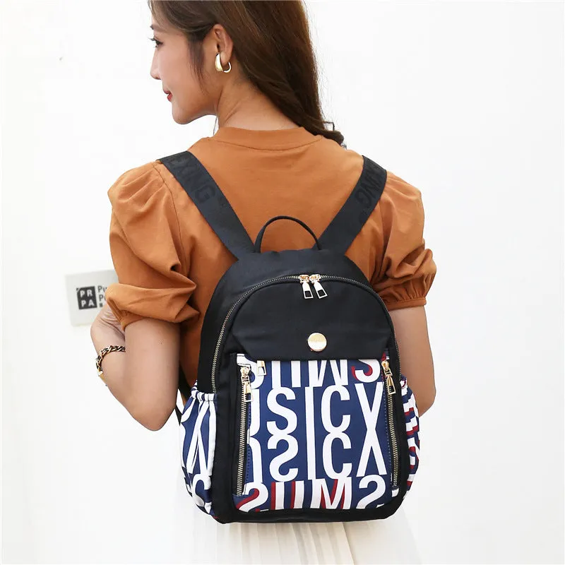 Women's Fashion Nylon Oxford Cloth Lightweight Personality Backpacks