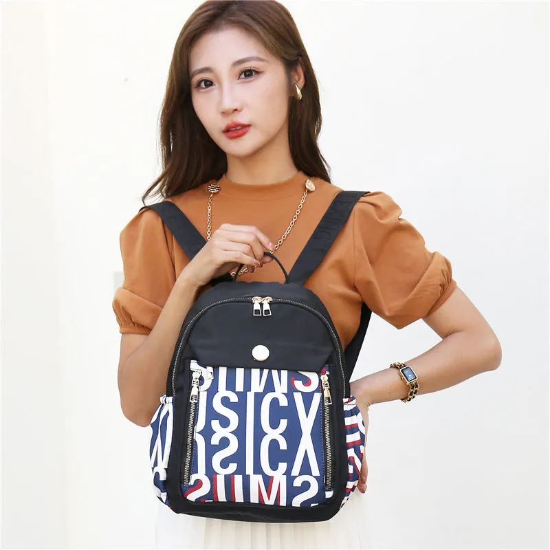 Women's Fashion Nylon Oxford Cloth Lightweight Personality Backpacks