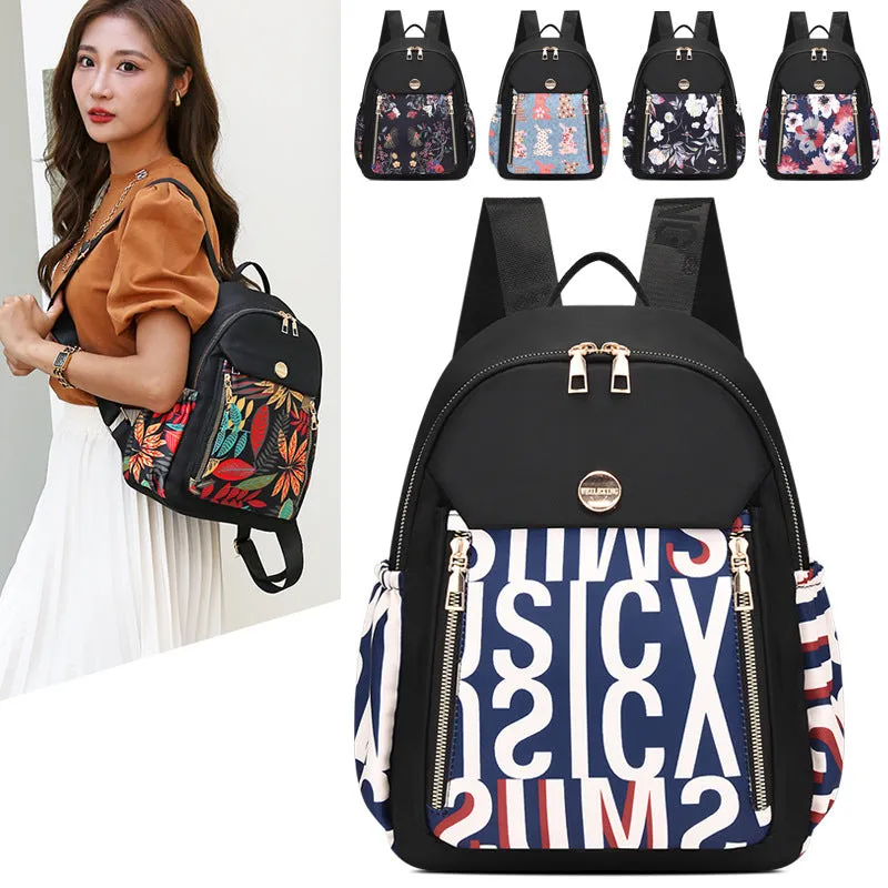 Women's Fashion Nylon Oxford Cloth Lightweight Personality Backpacks