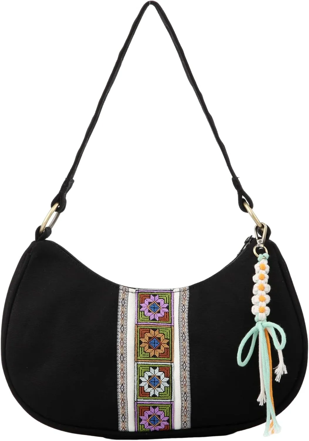 Women's Hobo Handbag, Mini Cloth Shoulder Bag Tote Handbag