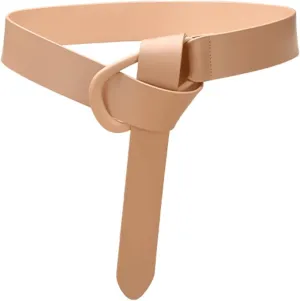 Women's Leather Belt Cowhide Leather Belt Vintage Fashion Tie Belt Coat Wear
