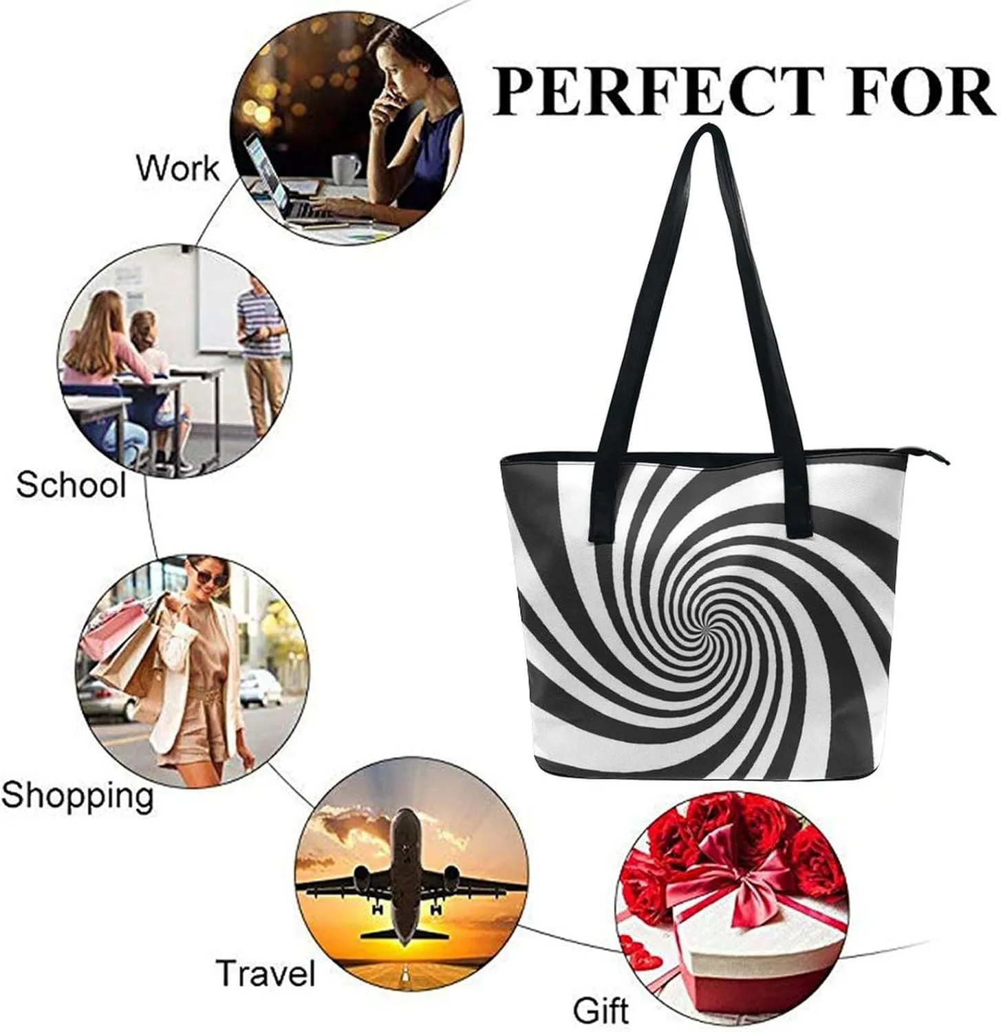Women's Leather Large Capacity Work Tote Bag Handbags Big Commuter Bag