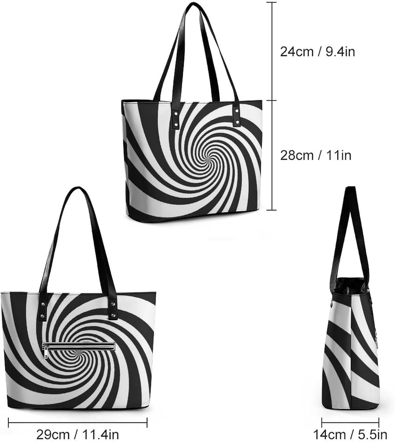 Women's Leather Large Capacity Work Tote Bag Handbags Big Commuter Bag