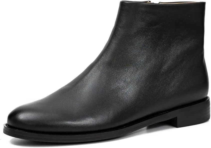 Women's Minimalist Leather Ankle Boots