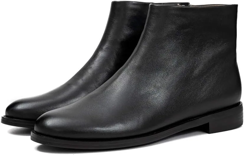 Women's Minimalist Leather Ankle Boots