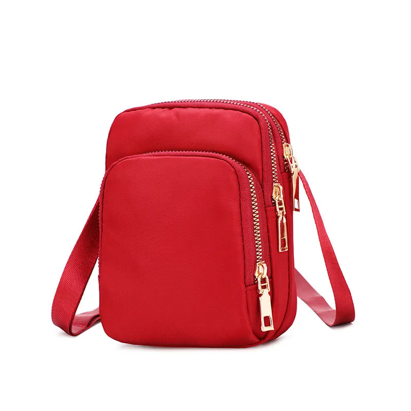 Women's Mobile Lightweight Waterproof Nylon Mini Crossbody Bags