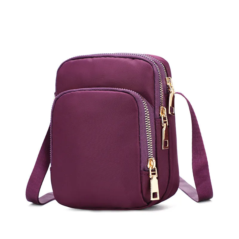 Women's Mobile Lightweight Waterproof Nylon Mini Crossbody Bags