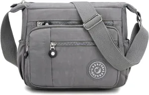 Women's Nylon Crossbody Bag Waterproof Shoulder Purse Multi Pocket Tote Handbag Travel Satchel Messenger Bag
