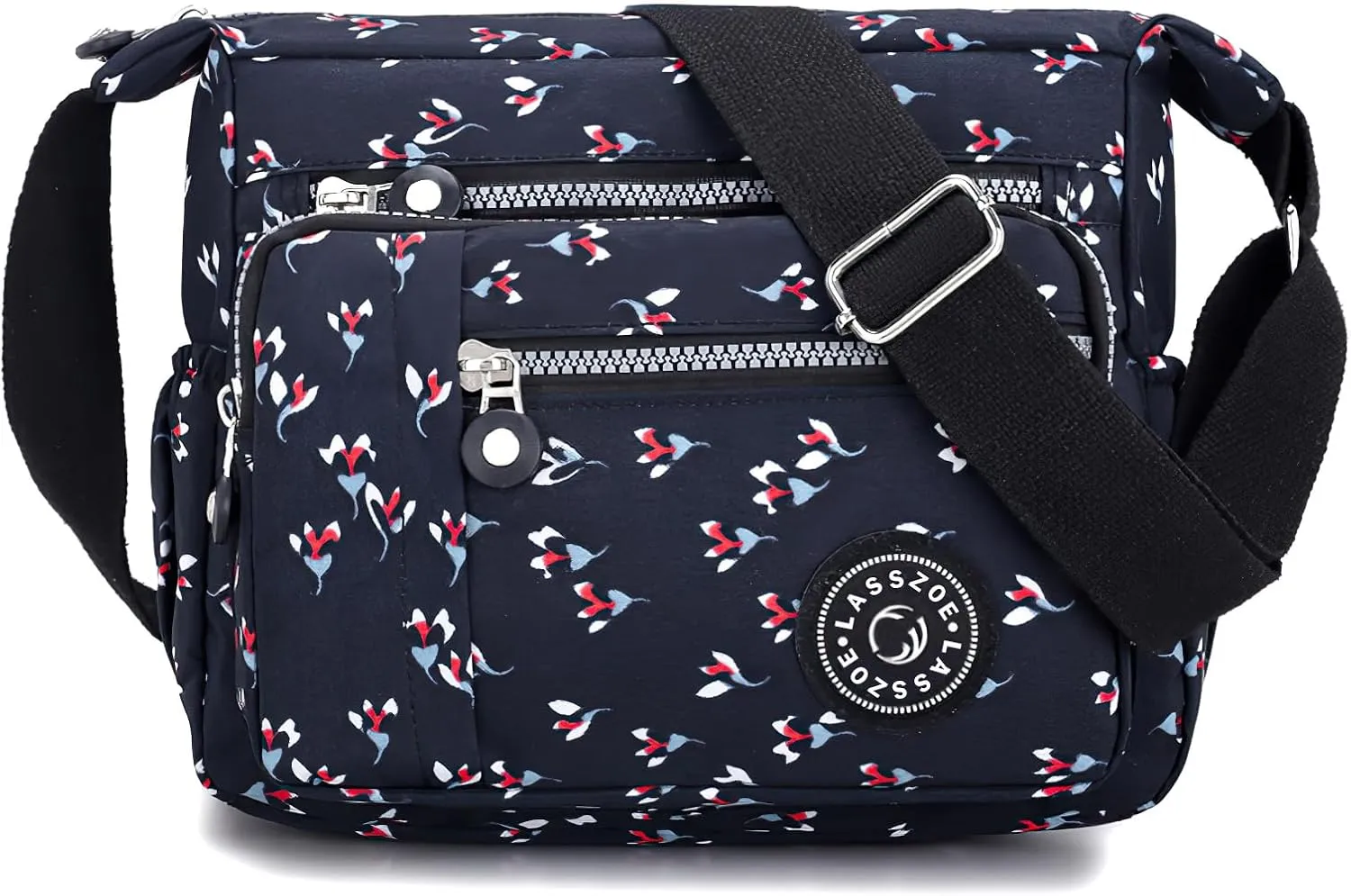 Women's Nylon Crossbody Bag Waterproof Shoulder Purse Multi Pocket Tote Handbag Travel Satchel Messenger Bag