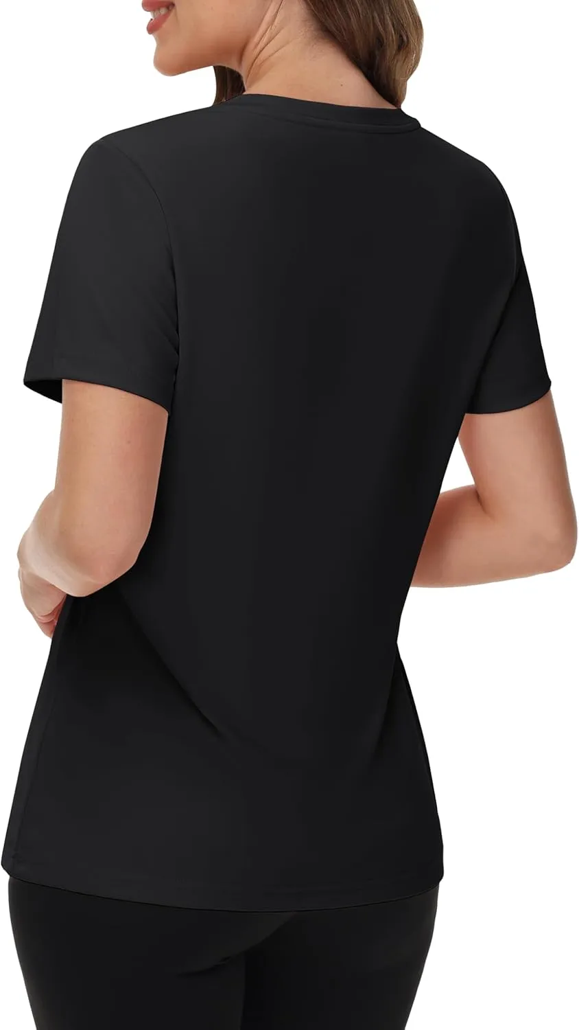 Women's Short Sleeve Shirts Workout Tops UPF 50  Sun Protectioin Quick Dry V Neck T Shirts Athletic