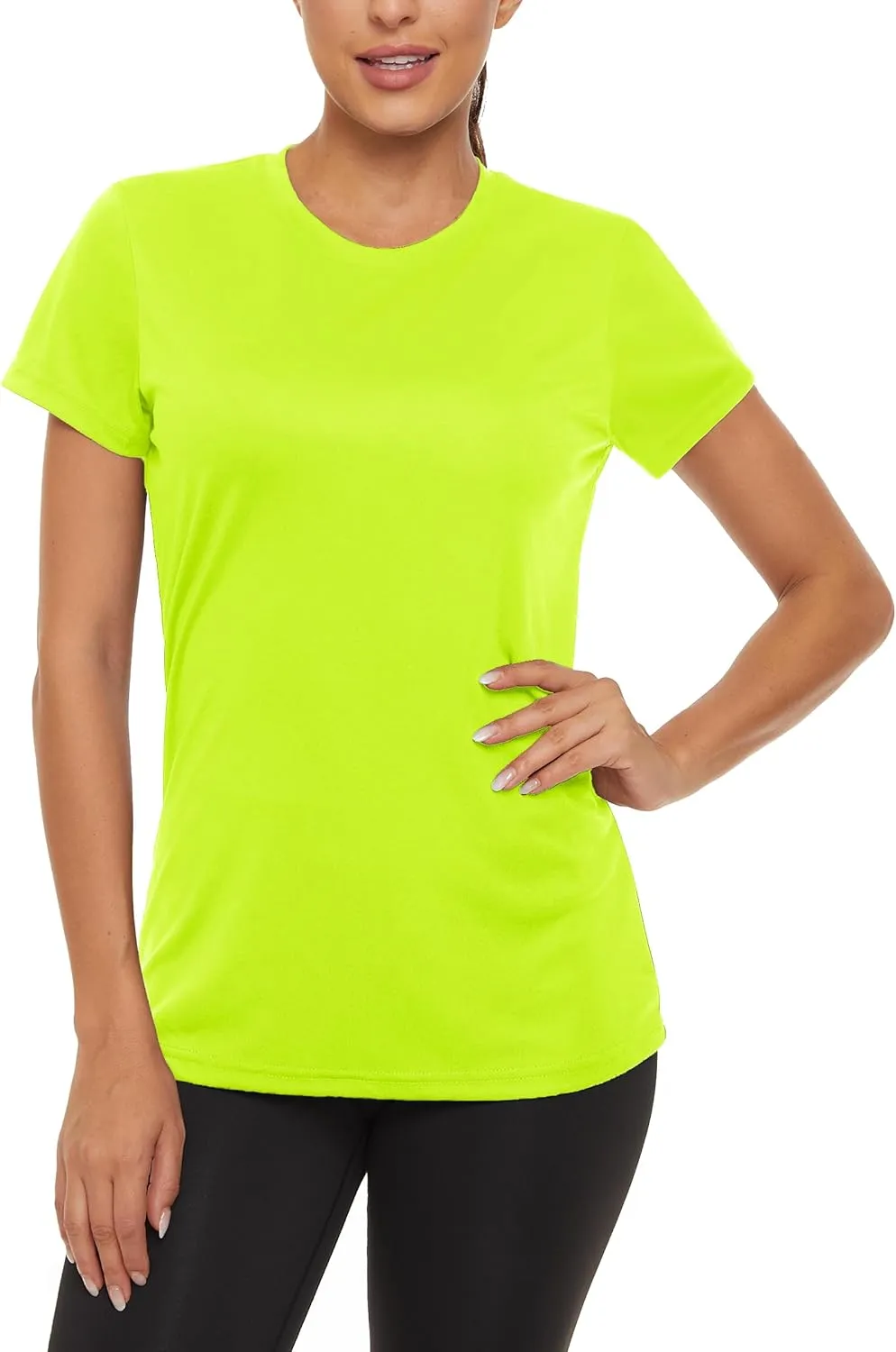 Women's Short Sleeve Shirts Workout Tops UPF 50  Sun Protection Tee Quick Dry Athletic Rash Guard T-Shirt