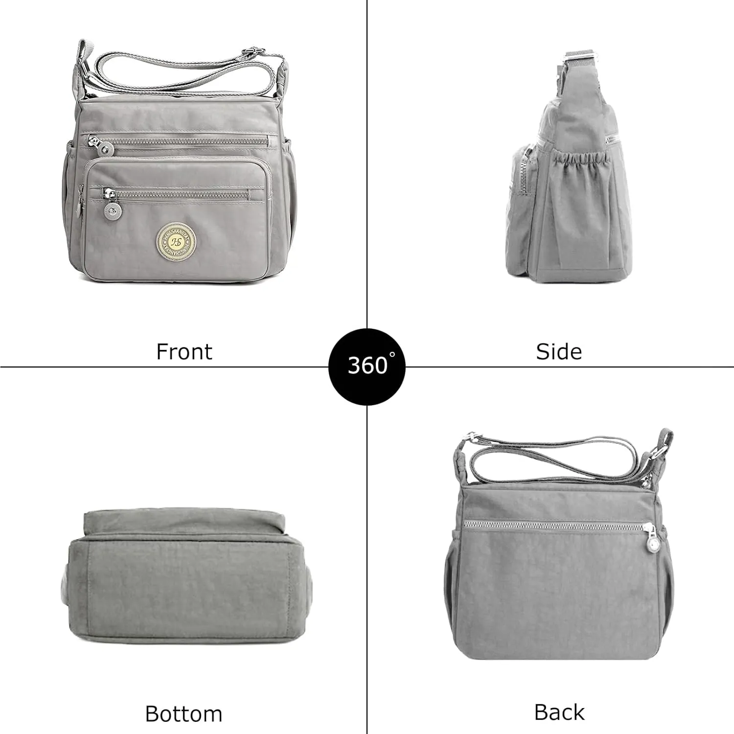 Women's Shoulder Bags Multi-Pocket Casual Crossbody Bag Handbags Waterproof Nylon Messenger Travel Bags Ladies Tote