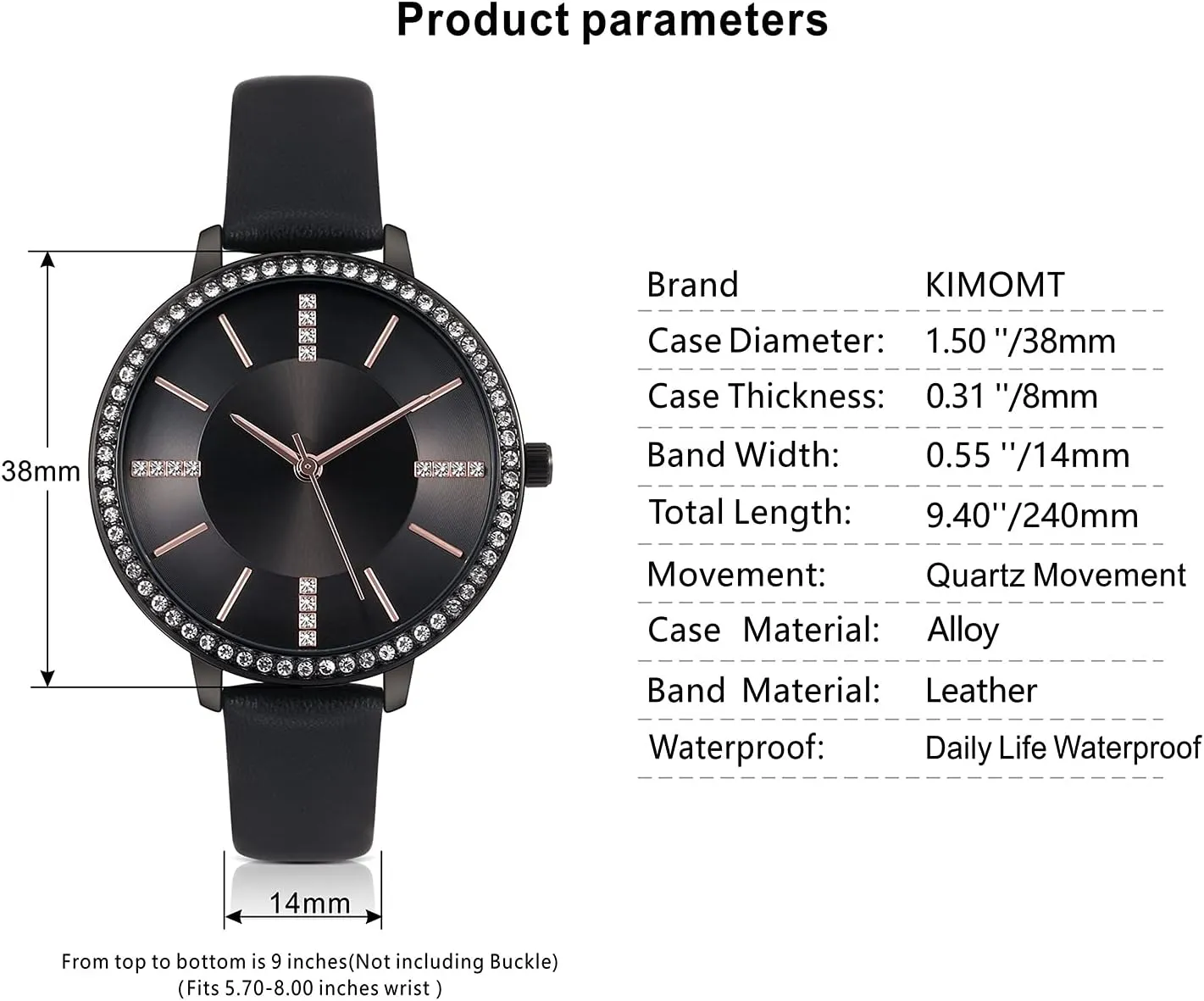 Women's Watches Leather Band Luxury Quartz Watches Waterproof Fashion Creative Wristwatch for Women Ladies