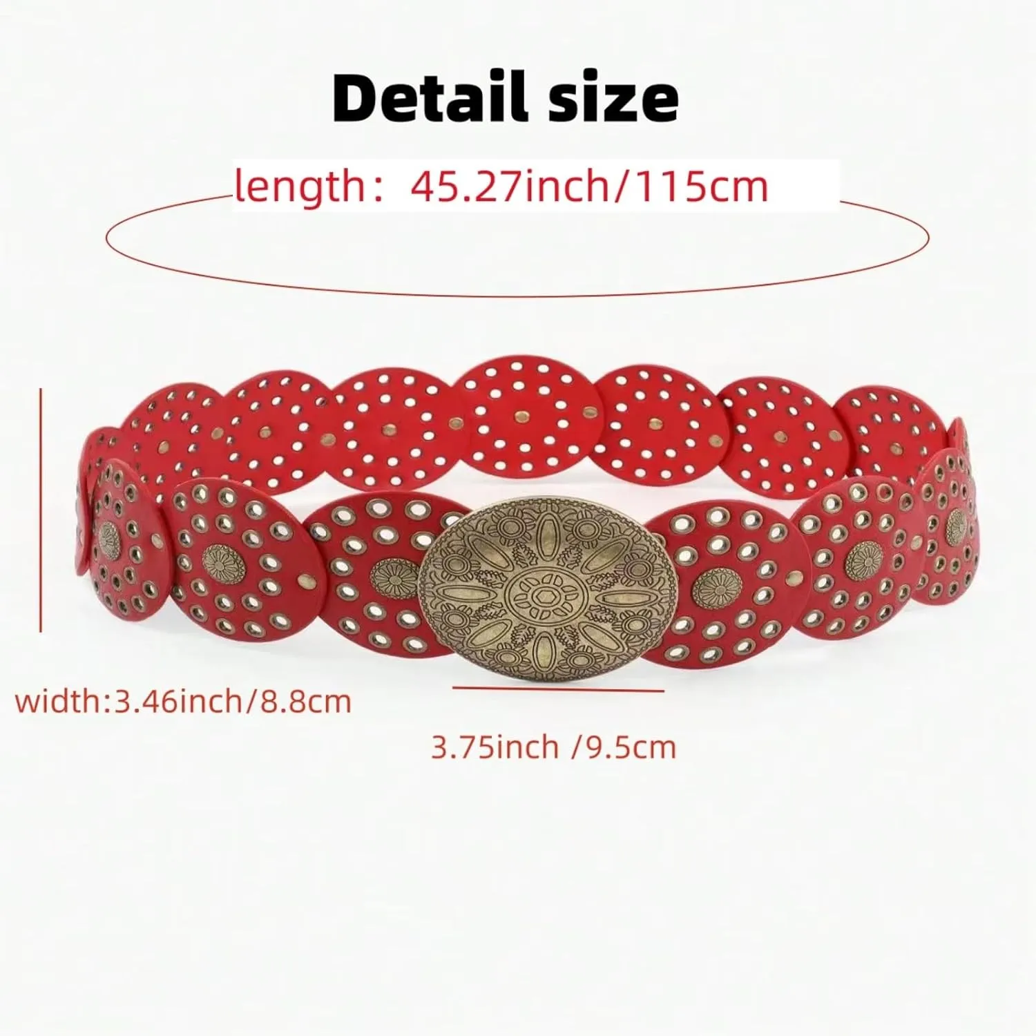 Womens Western Belt,Metal Disc Belt,Vitnge y2k Belt, Country Belts Used in Western Skirts for Women