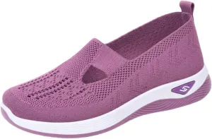 Women's Woven Orthopedic Breathable Soft Shoes Arch Support, Anti-Skid Sports Shoes