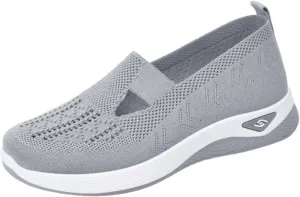 Women's Woven Orthopedic Breathable Soft Shoes Arch Support, Anti-Skid Sports Shoes