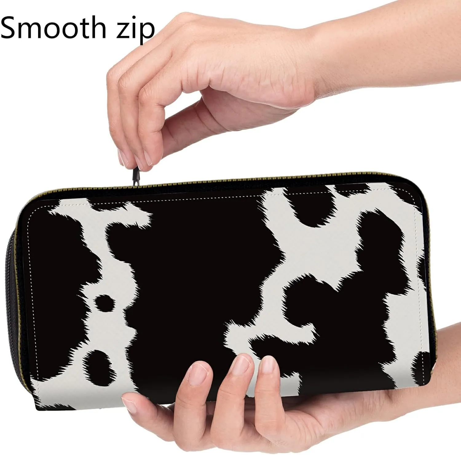 Womens Wristlet Wallets Large Capacity Card Holder Cash Pocket Zip Around
