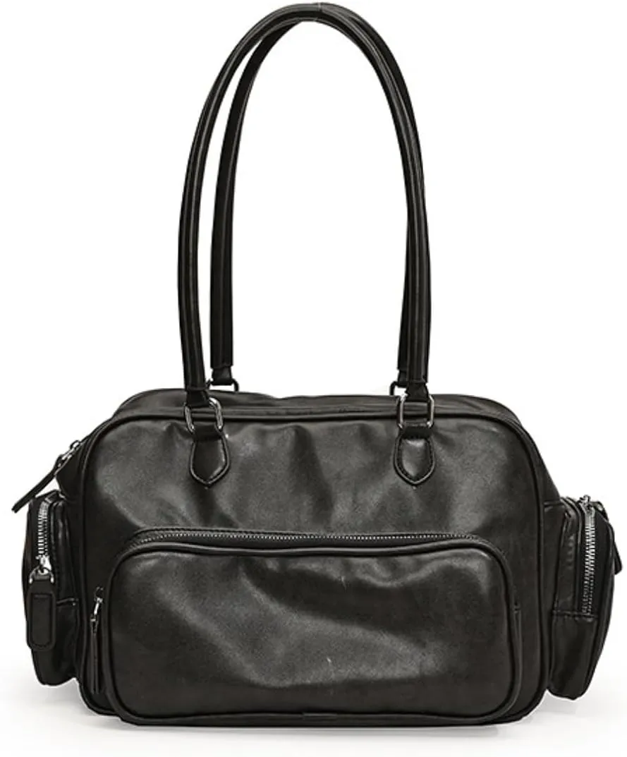 Women's Y2k Shoulder Bag Vintage Vegan Leather Shoulder Purse Cute Punk Streetwear