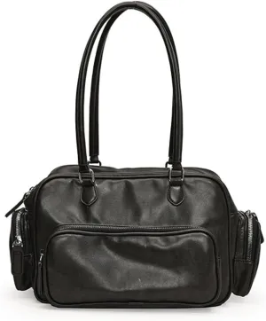 Women's Y2k Shoulder Bag Vintage Vegan Leather Shoulder Purse Cute Punk Streetwear
