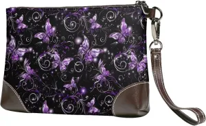 Women's Zip Around Purse Wallet Handbag PU Leather Clutch Wallets for Party