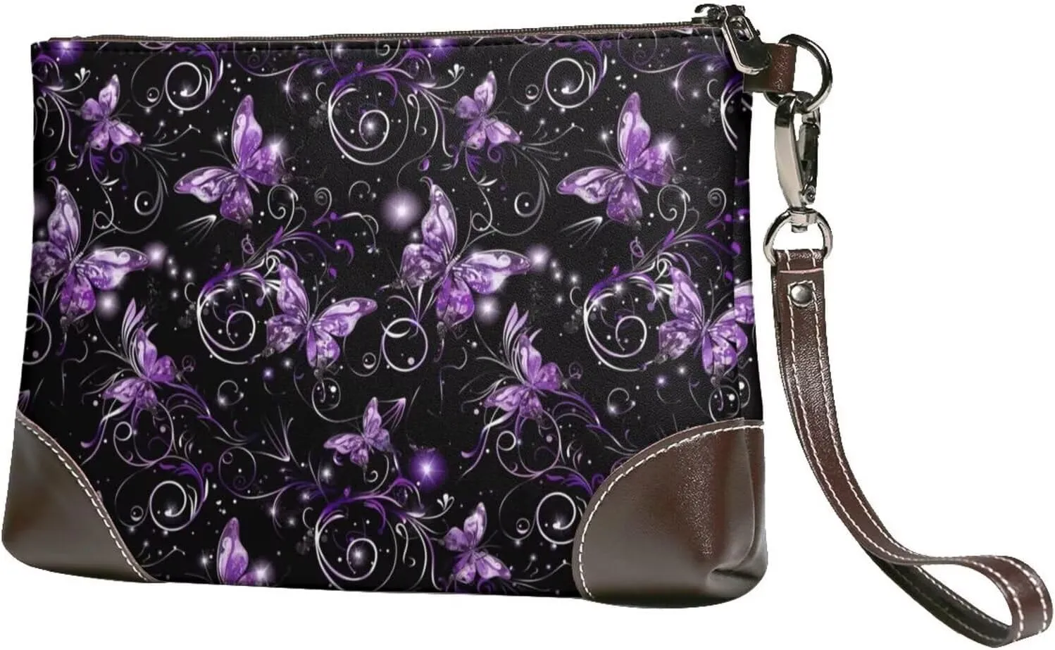 Women's Zip Around Purse Wallet Handbag PU Leather Clutch Wallets for Party