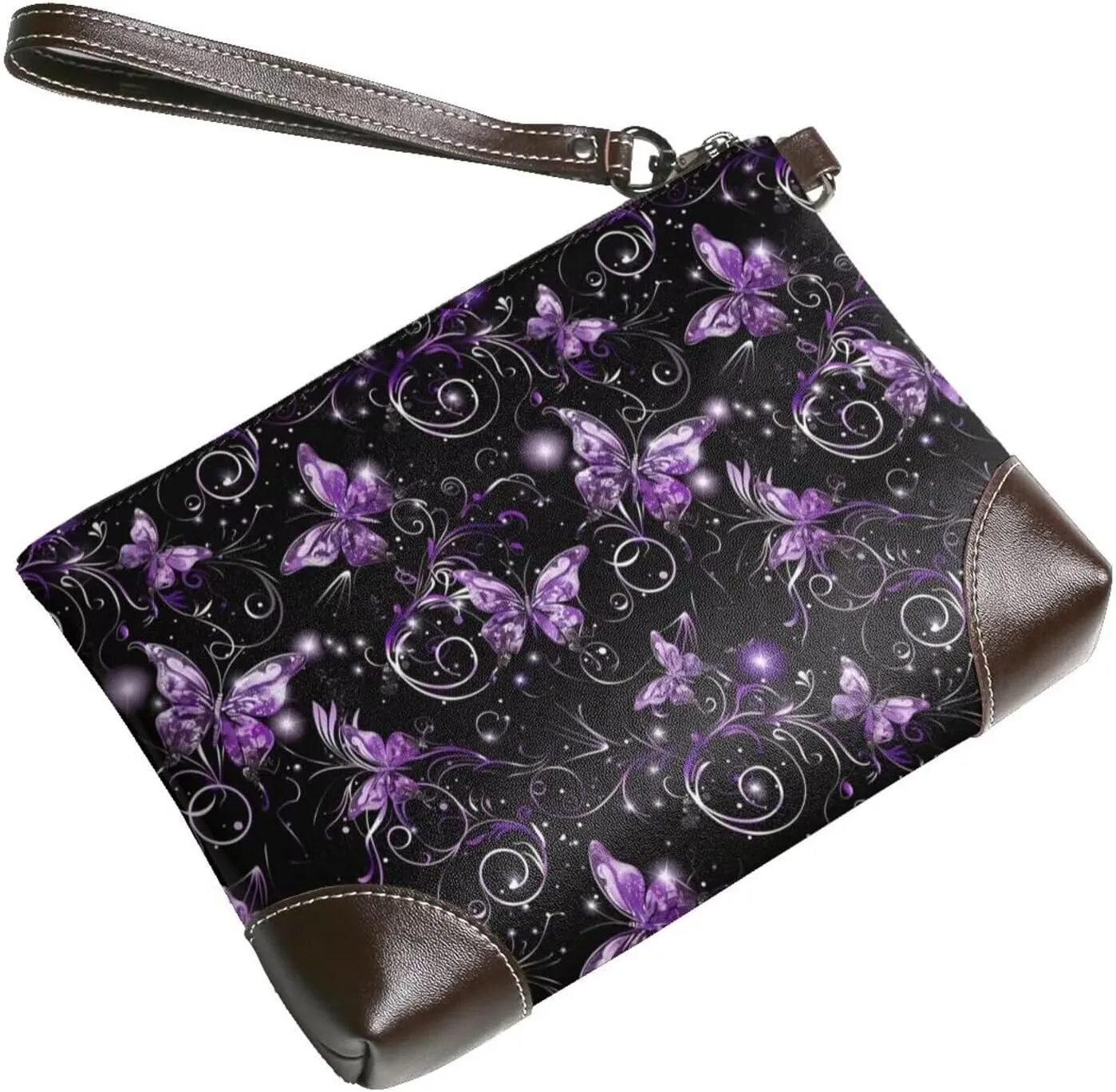 Women's Zip Around Purse Wallet Handbag PU Leather Clutch Wallets for Party