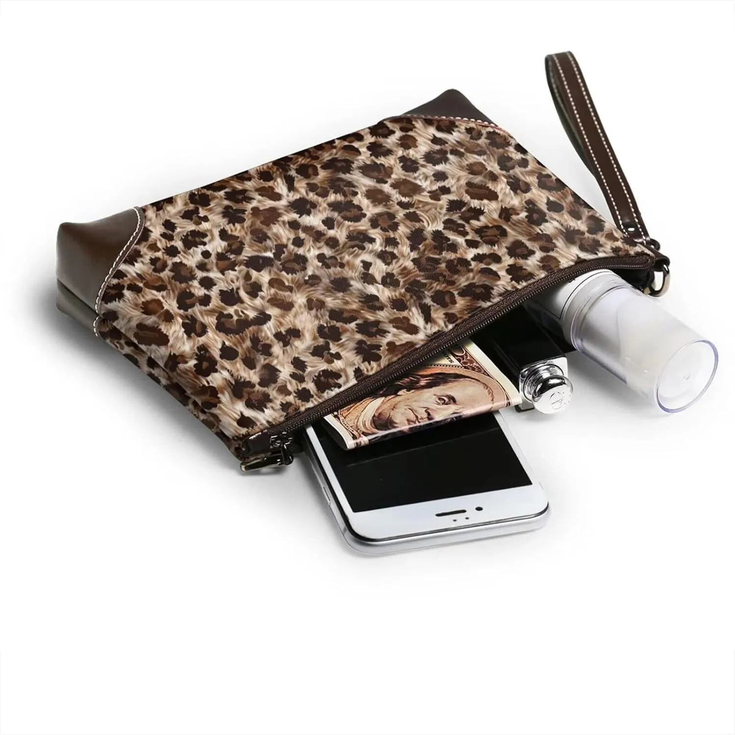 Women's Zip Around Purse Wallet Handbag PU Leather Clutch Wallets for Party