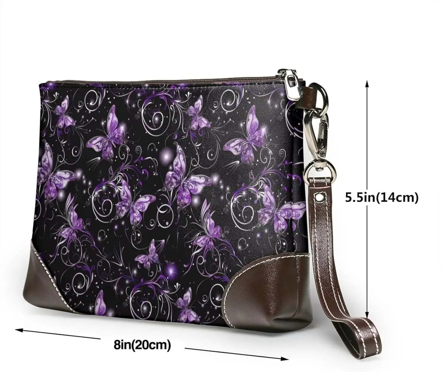 Women's Zip Around Purse Wallet Handbag PU Leather Clutch Wallets for Party