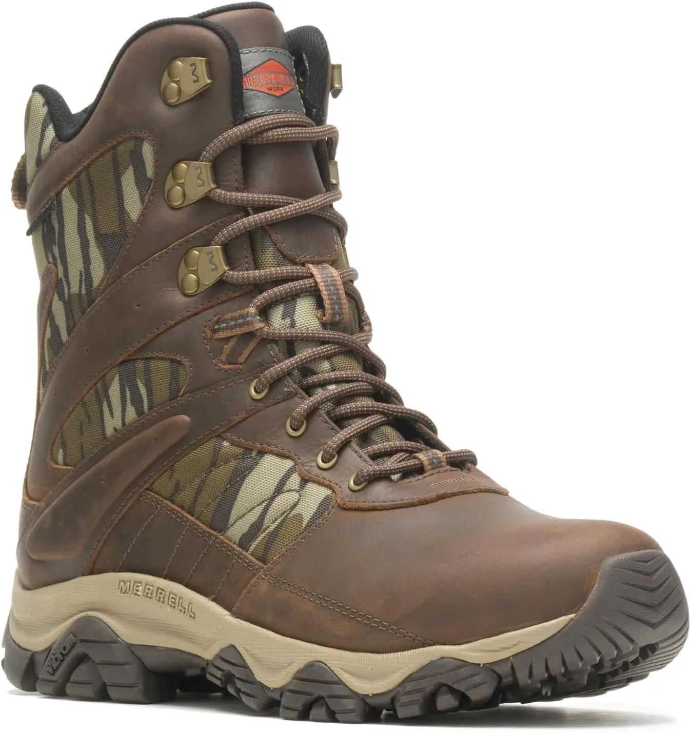 Work Merrell Men's Moab 2 Timber 8 Inch WP Toffee Oak 10 D(M) US